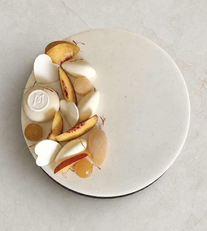 Pêche Safran — MERSIER Pâtisserie Fine